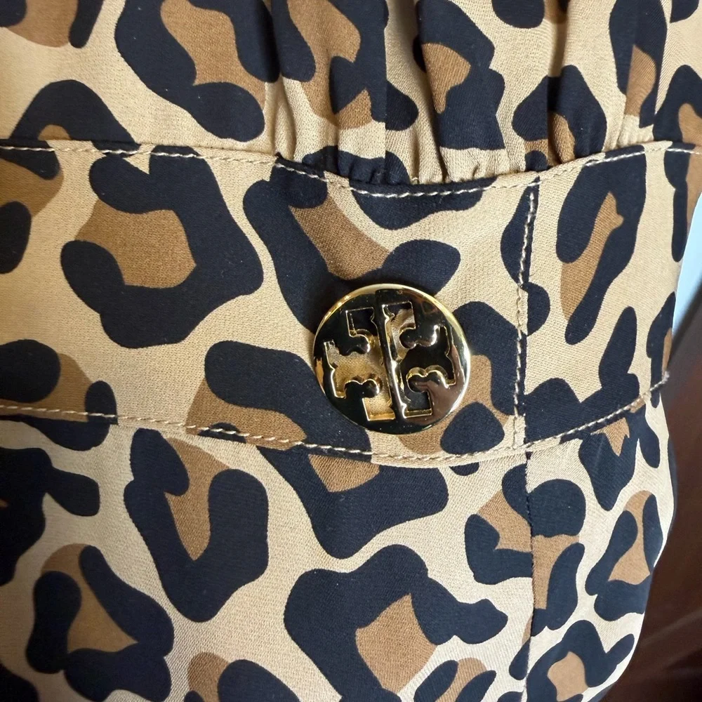 Tory Burch lined leopard print dress women’s size 4